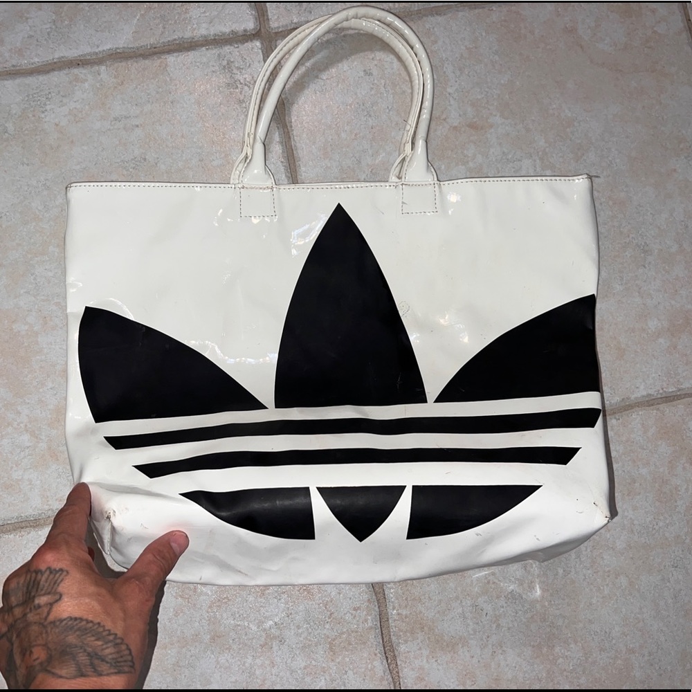Used adidas trefoil tote bag.